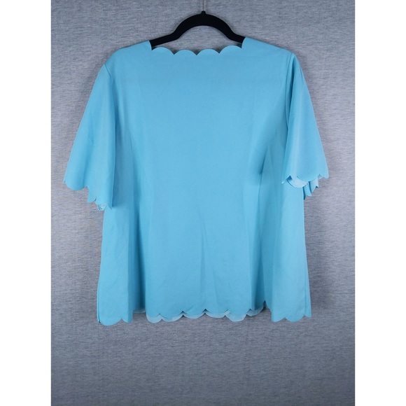 🎉 3/$20 👯‍♀️Host Pick⚡️Scallop Edge Self Tie Top - Picture 5 of 7